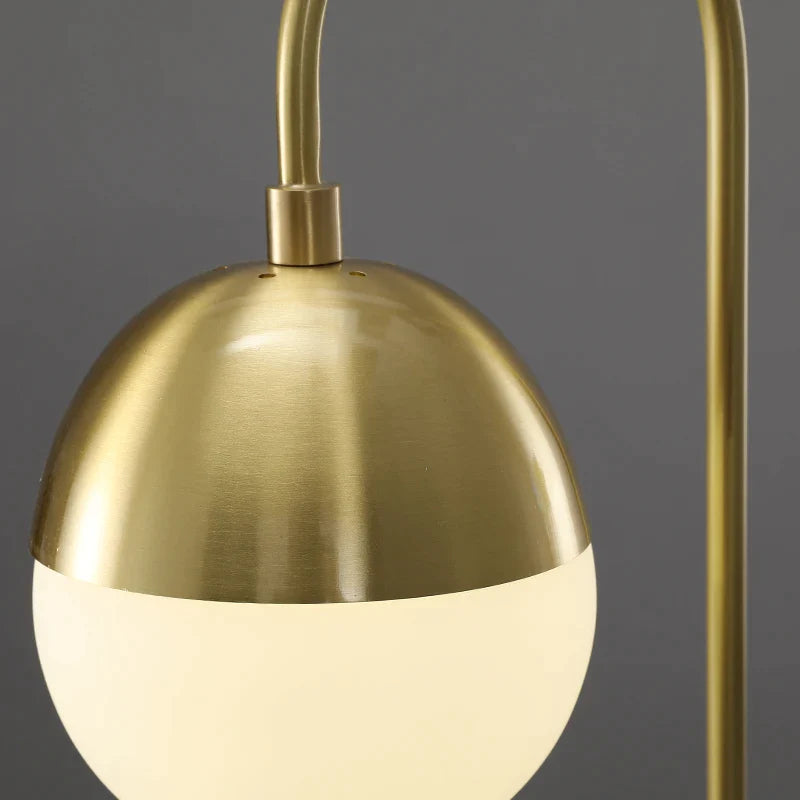 Retro Glass Ball LED Bedside Table Lamp
