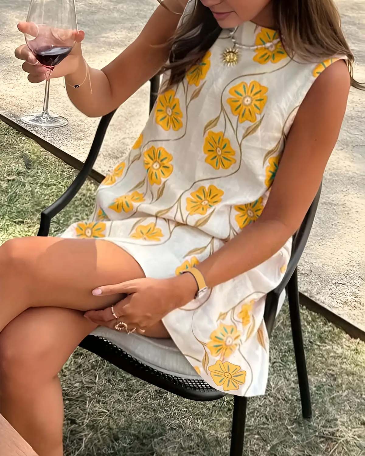💖Women's Casual Sleeveless Floral Print Dress