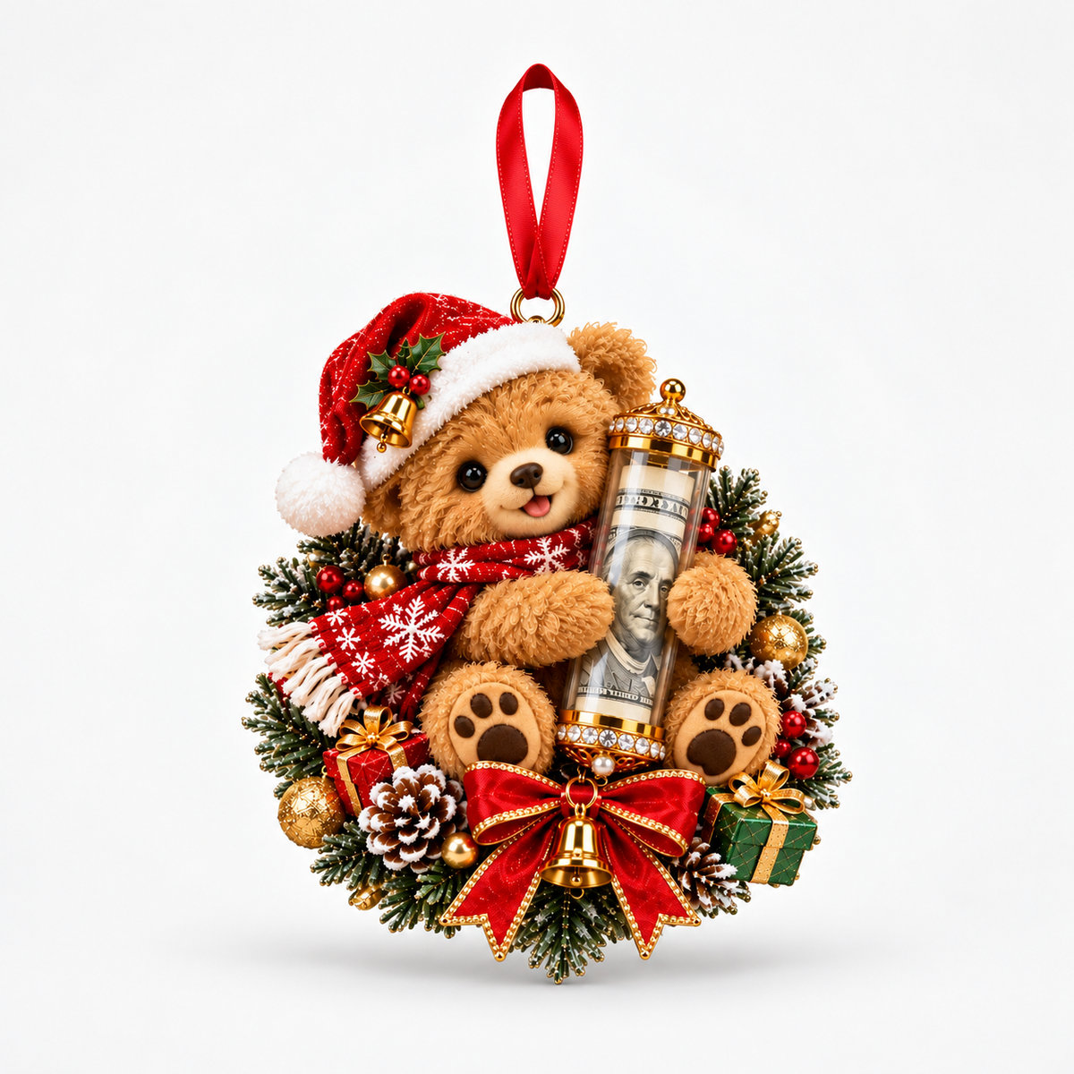 Animal Christmas Money Ornament