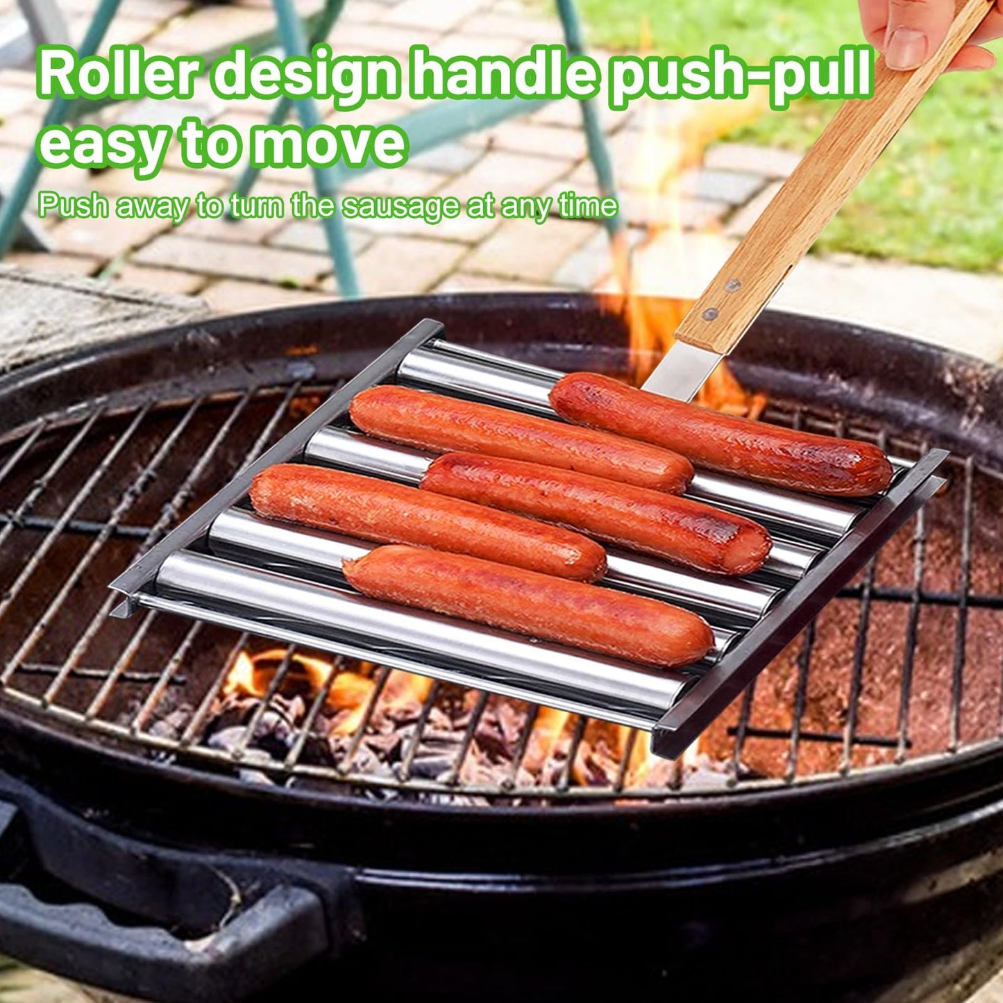 🔥🔥-Hotdog Roller Stainless Steel Sausage Roll Rack