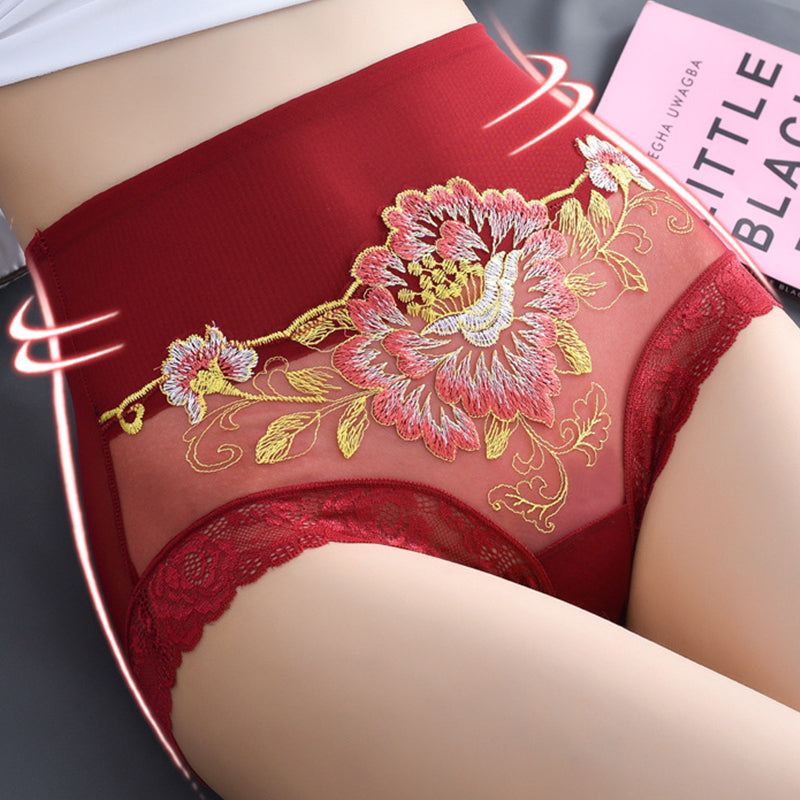 🔥Pay 1 Get 5(5packs)🔥High Waist Premium Lace Embroidered Panties