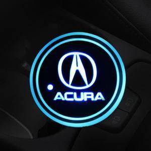 Led Car Logo Cup Lights up Holder USB Charging 7 Colors Changing