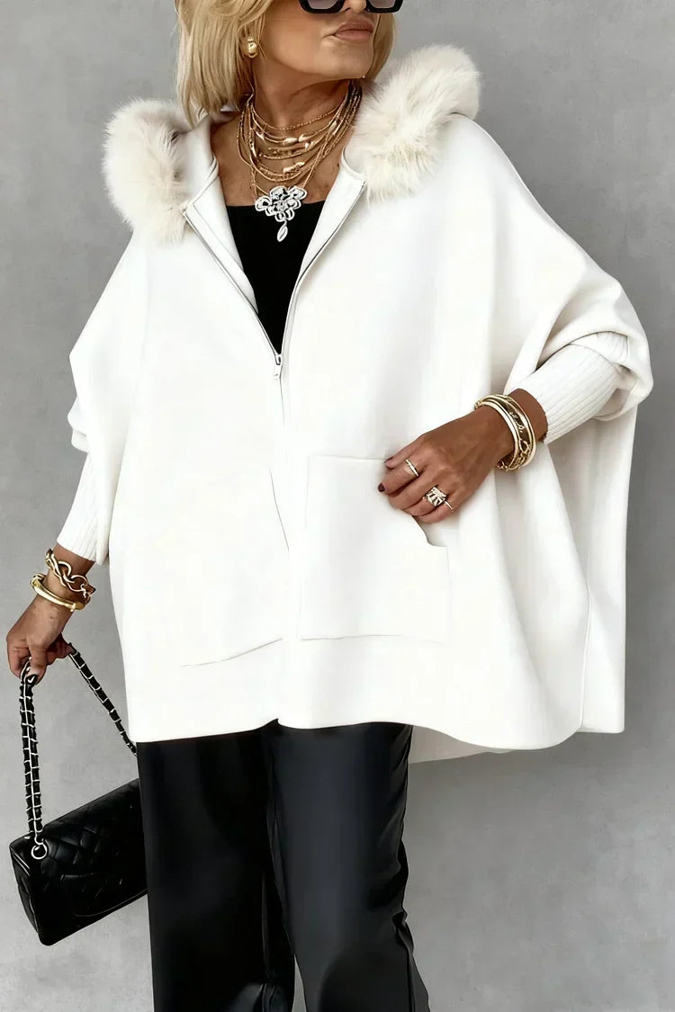 🔥💥Women Fur Collar Solid Color Casual Jacket