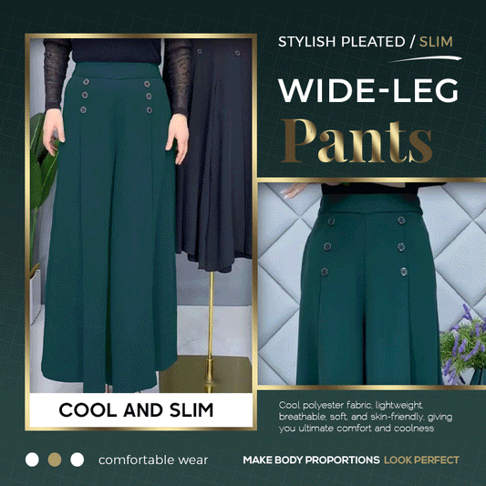 🔥 [Comfort and Slim] Stylish Pleated Wide-leg Pants