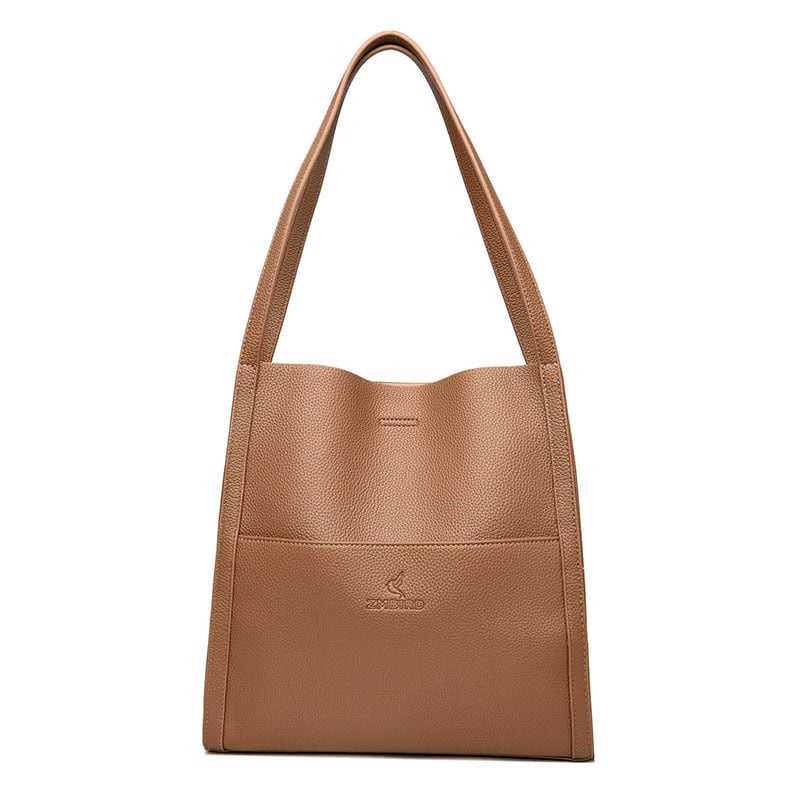🔥⏰Solid color simple genuine leather shoulder bag🔥