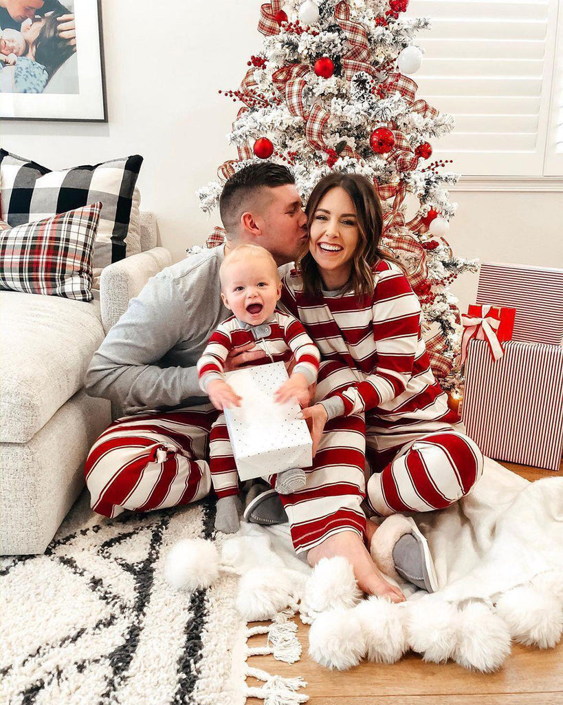 🎄Christmas Red Striped Family Pajamas