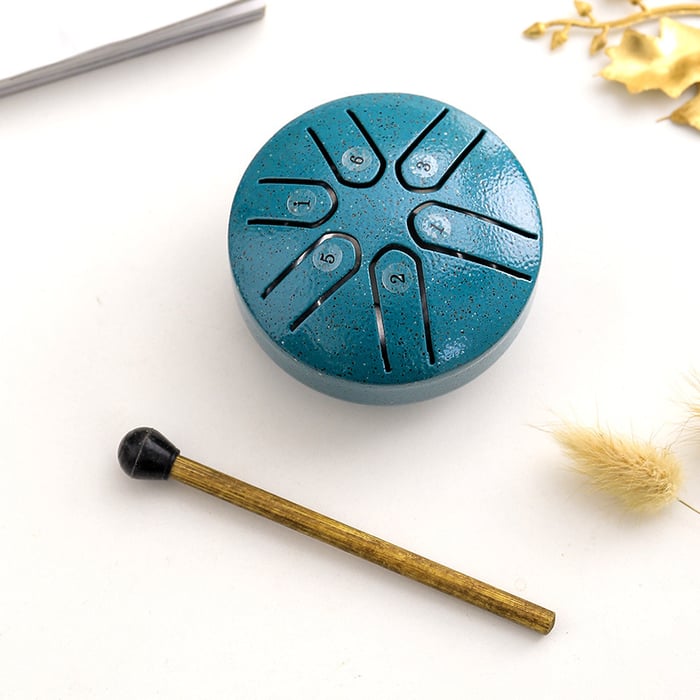 🎁🎵 Buddha Stones Mini Steel Tongue Drum Kit (3 Inch)