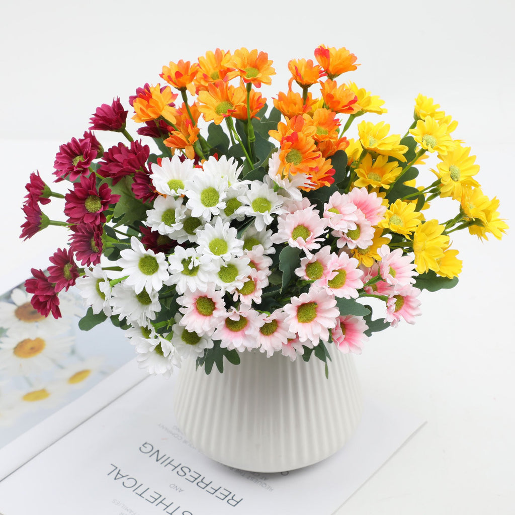 💥Artificial Outdoor Sunset Mums Flowers - UV resistant, Waterproof, Windproof