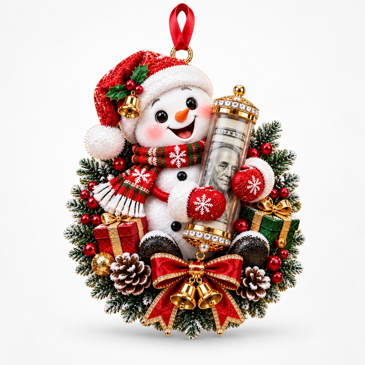 Animal Christmas Money Ornament
