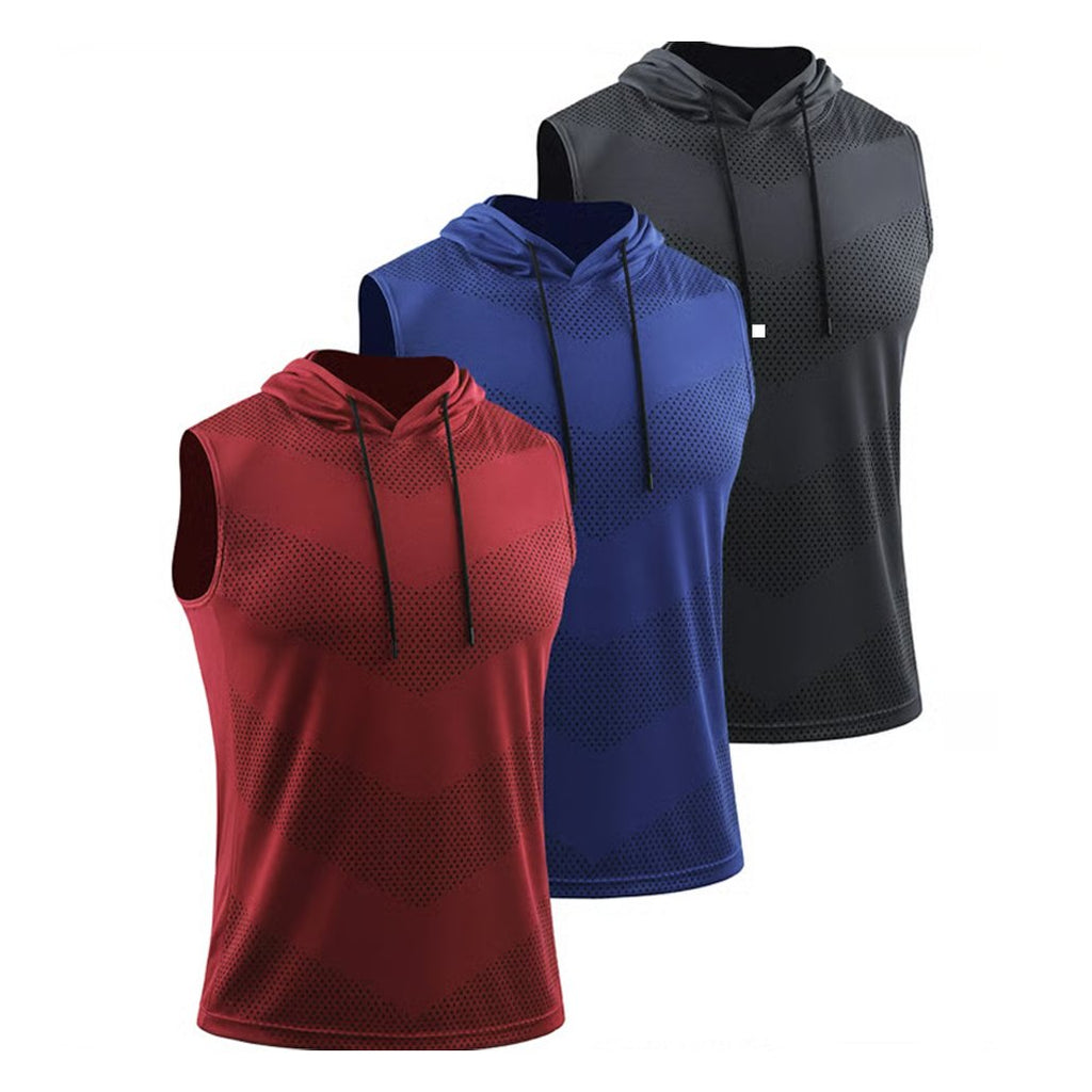 🔥🎁Sleeveless Dri-Fit Hooded Workout Shirts