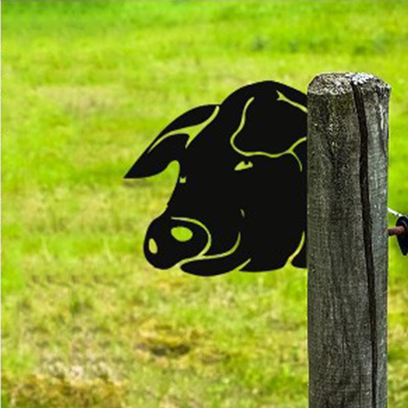 Outdoor garden farm peeping goat metal artwork interior decoration (meaning pastoral, natural and friendly)