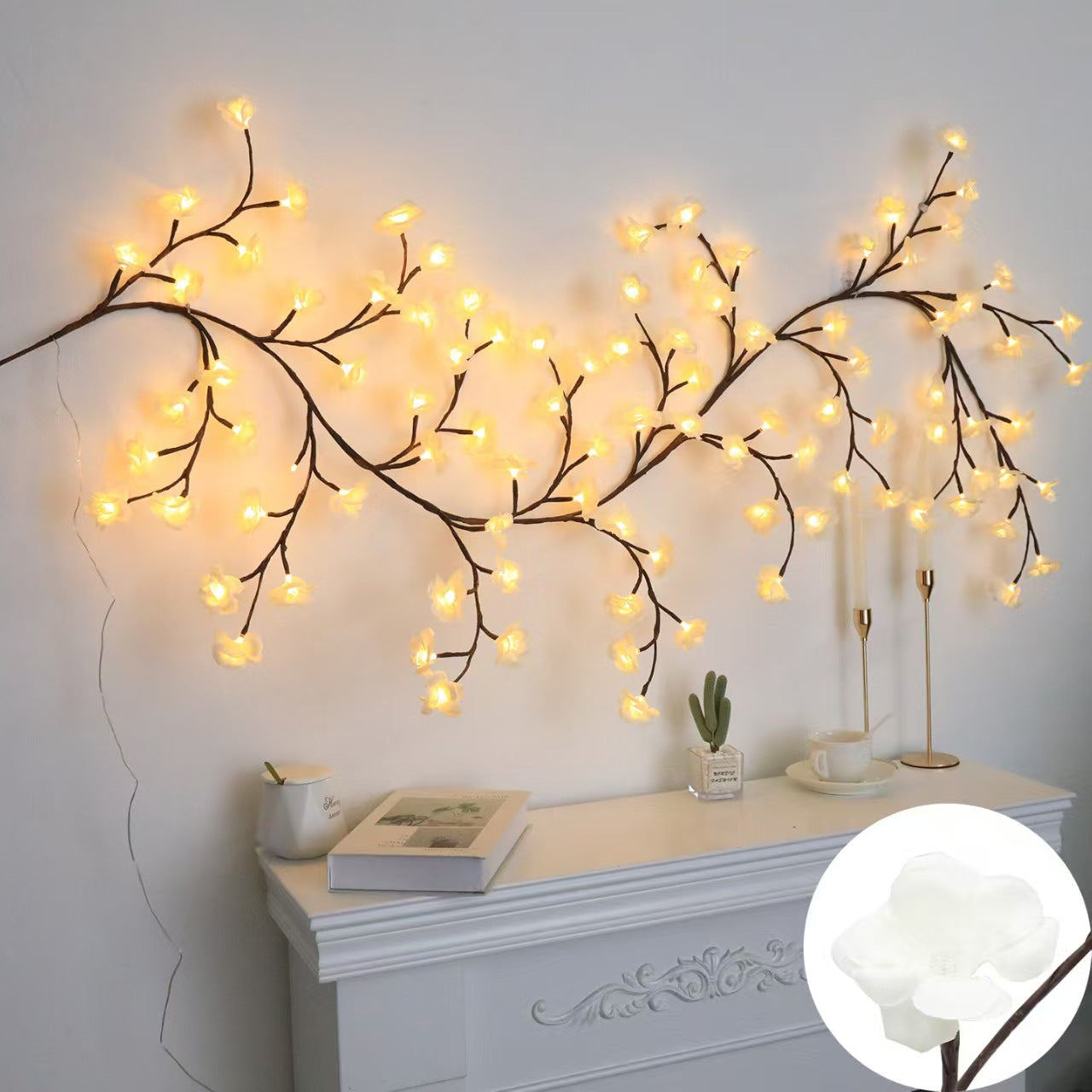 🌸🌸Bendable LED rattan flower ambient light