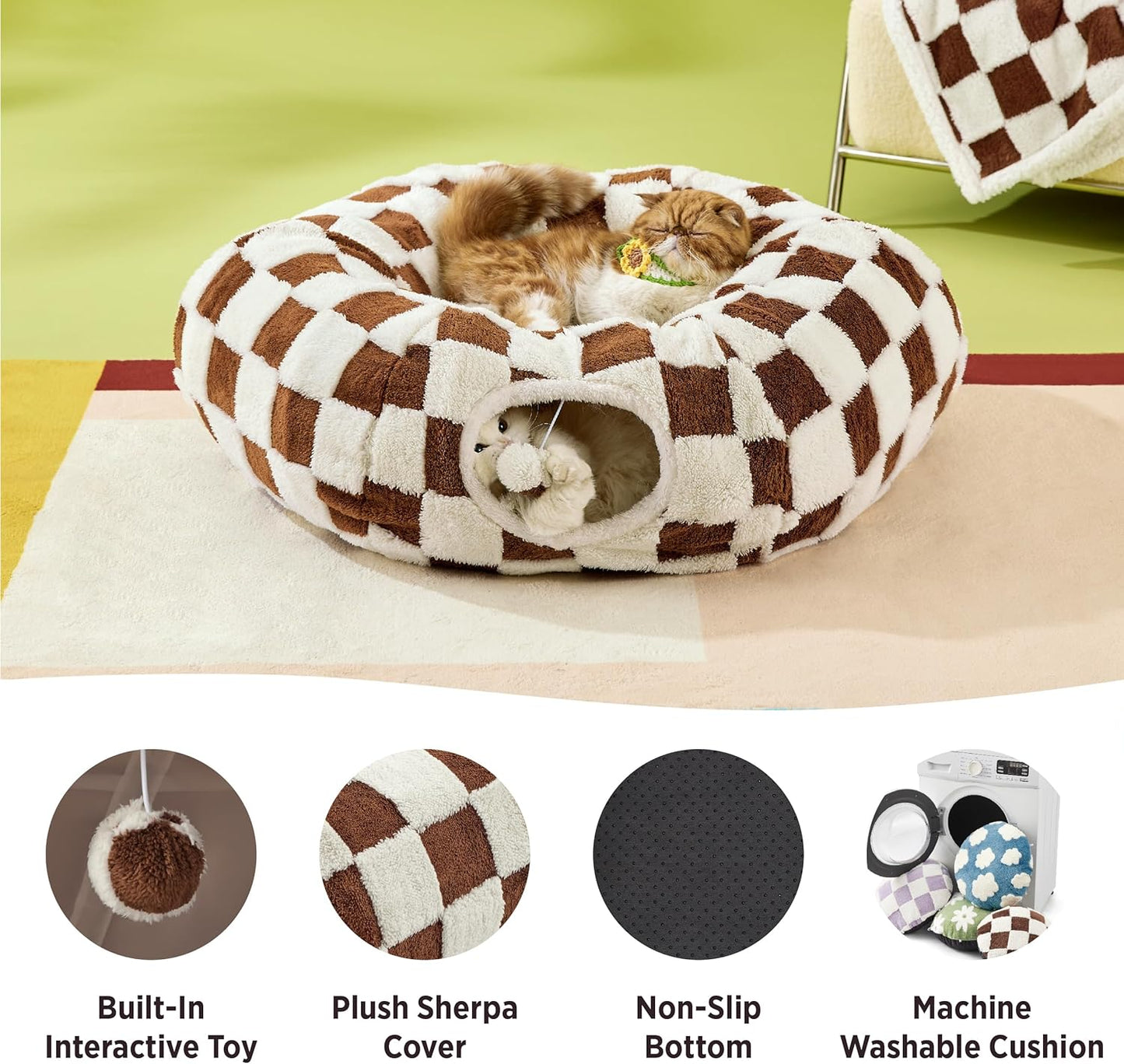 🔥Lesure Cat Tunnel Bed for Indoor Cats✨