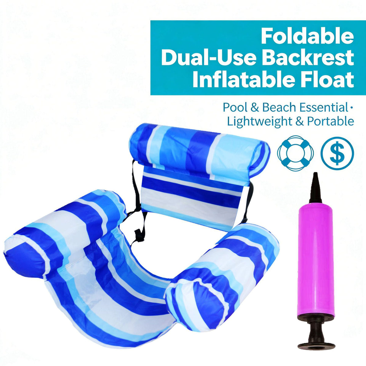 🏝️Summer Best-Seller 49% off🏊‍♂️ Foldable Inflatable Pool Lounger