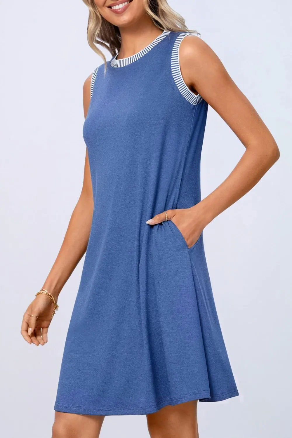 💃Women's Casual Sleeveless Crew Neck Midi Dress