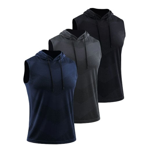 🔥🎁Sleeveless Dri-Fit Hooded Workout Shirts