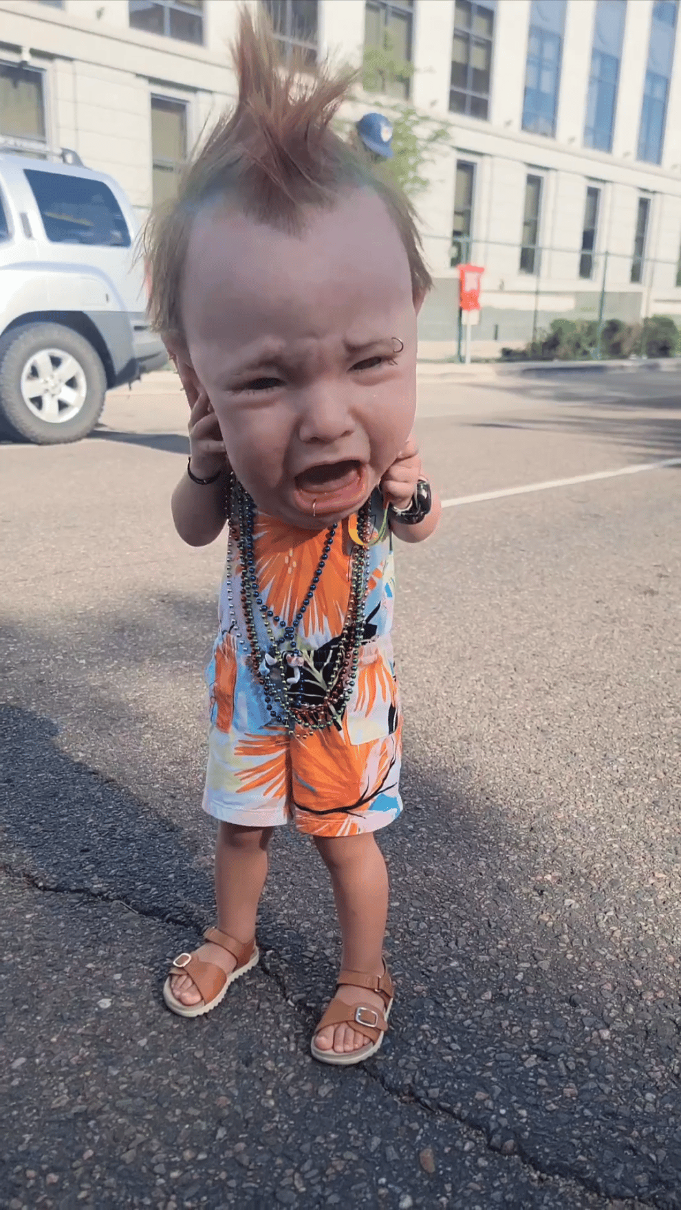 🎃2024 Halloween Hot Sale🔥Crying Punk Baby Funny Latex Head Masks