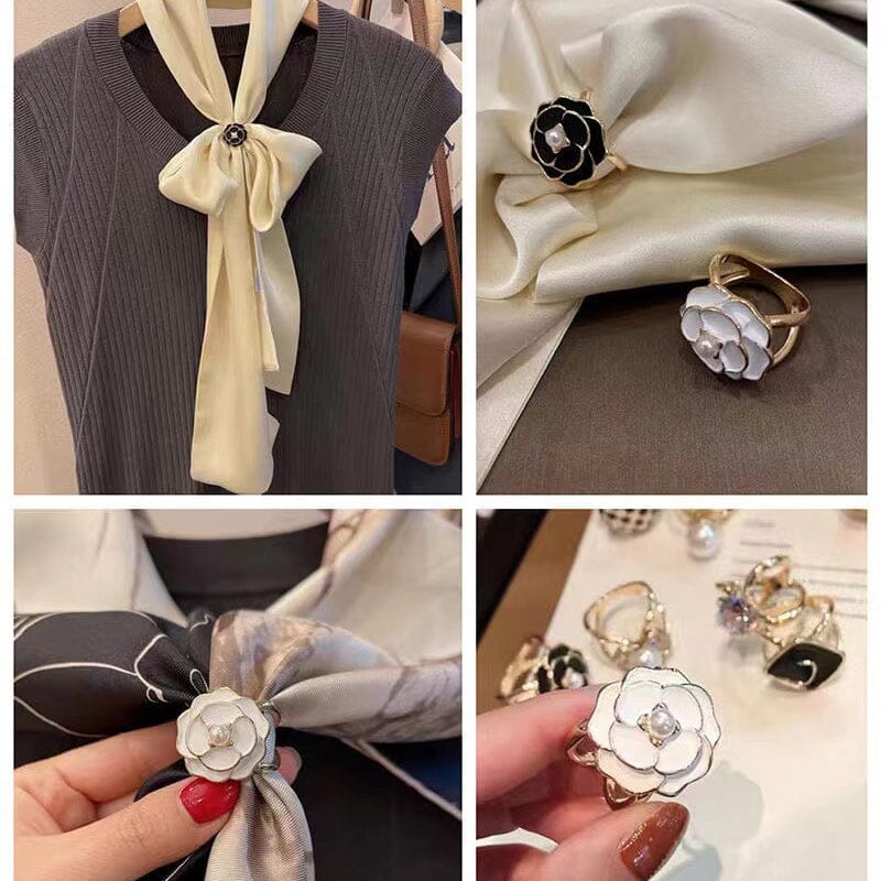 Buy one get one free-Camellia Scarf Buckle