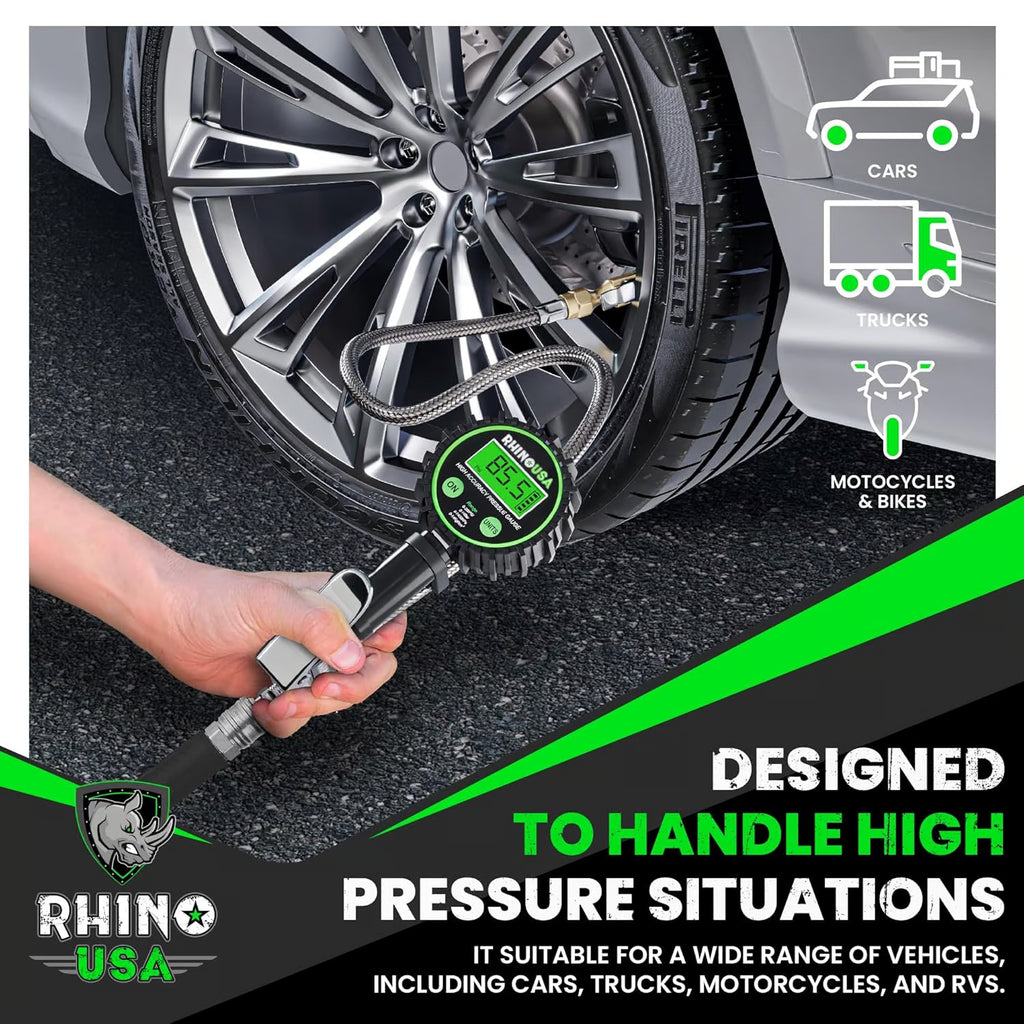 🚗Rhino Digital Tire Inflator with Pressure Gauge