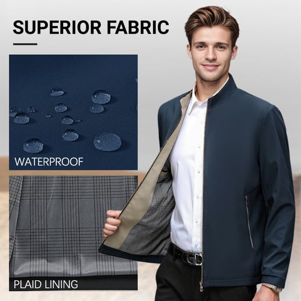 🧥 ✨ Men's Standing Collar Zipper Jacket - Modern Casual Design with Lightweight Warmth for Everyday Style ⚡🛒