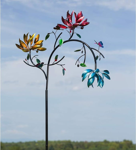🔥Beautiful Summer Multi Colored Flowers Wind Spinner