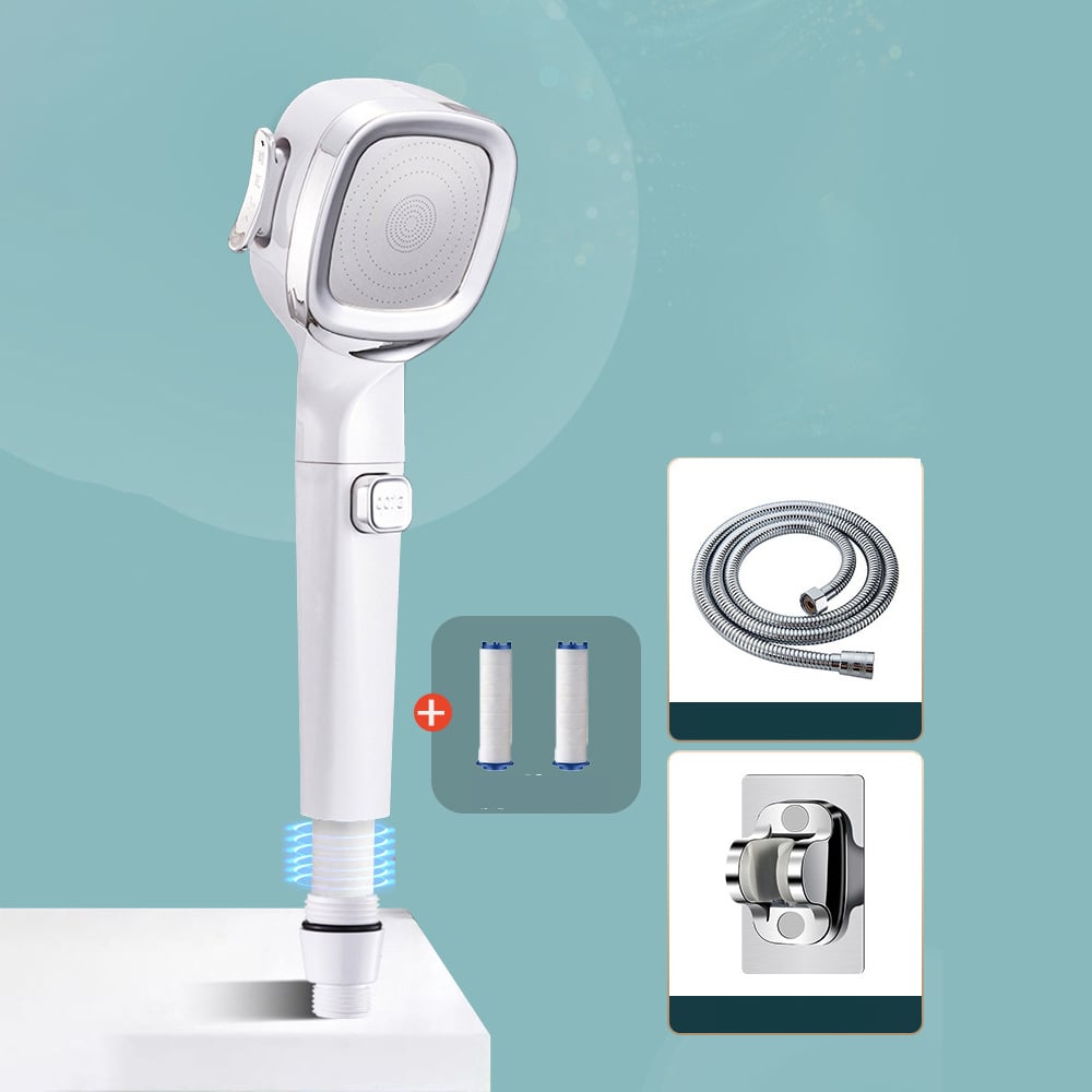 4-mode Handheld Pressurized Shower Head with Pause Switch