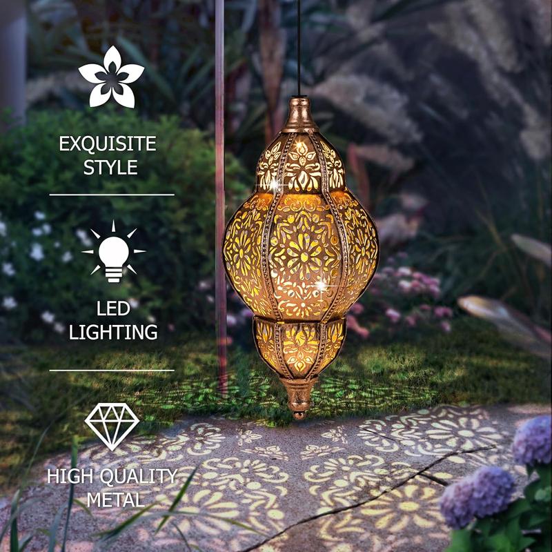 Metal Moroccan Decorative Solar Garden Lights for Yard