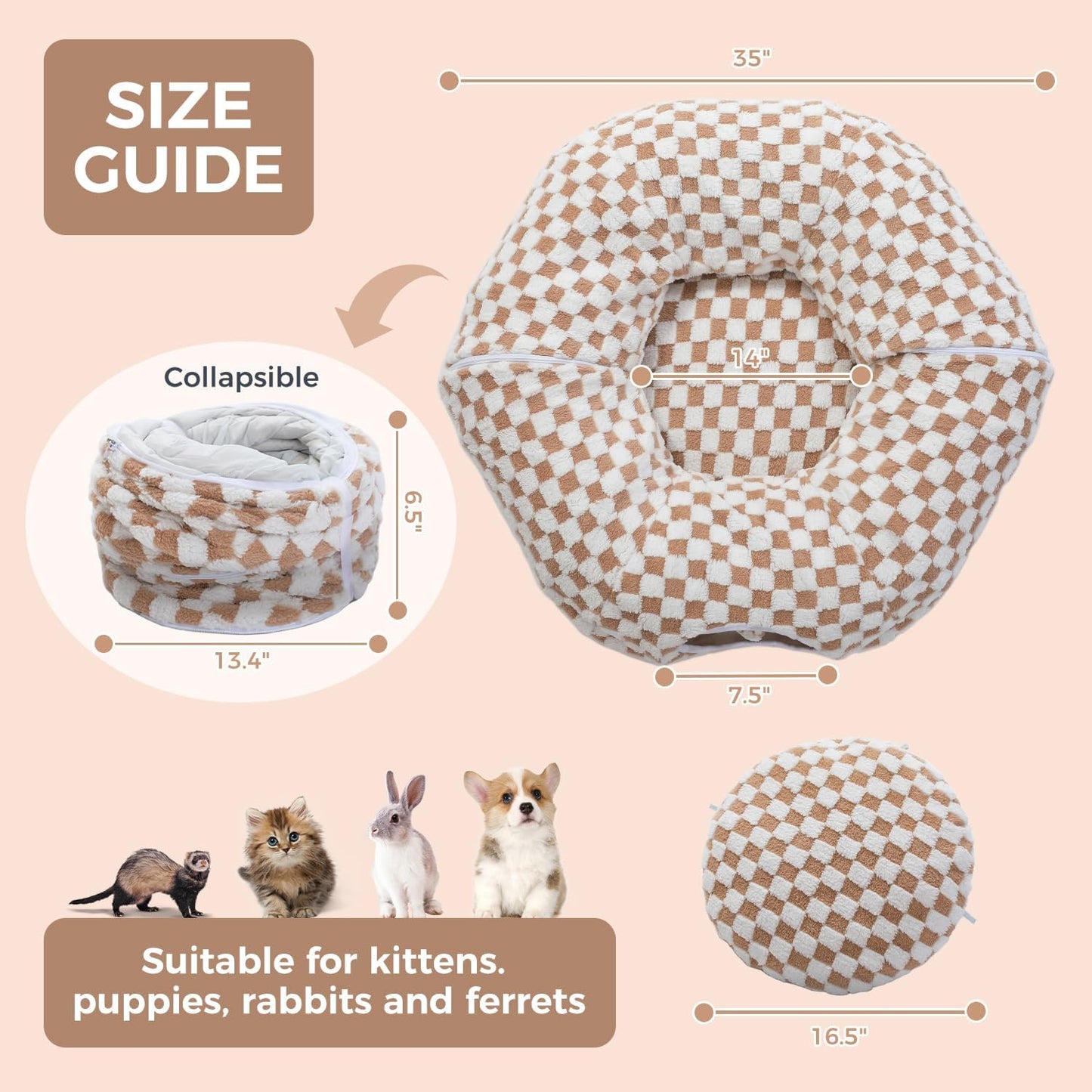 🔥Lesure Cat Tunnel Bed for Indoor Cats✨