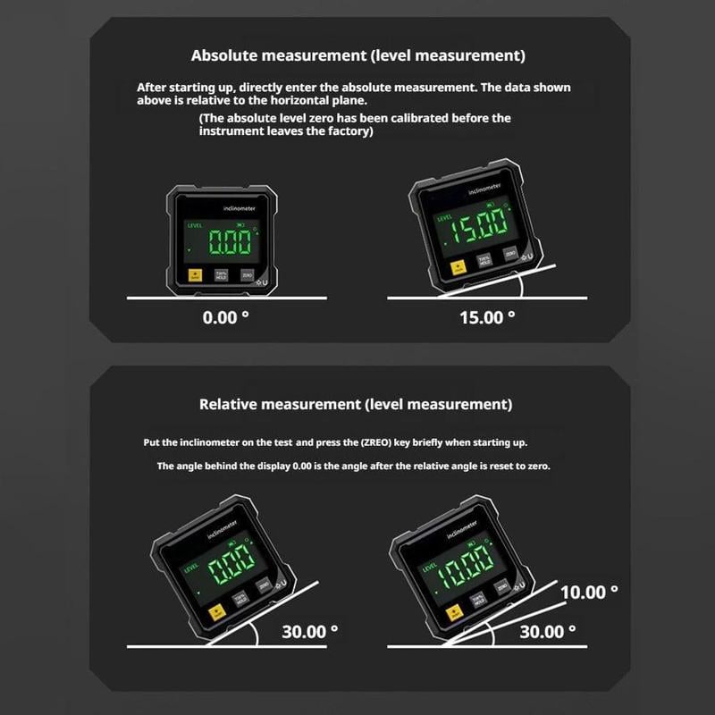 🔥Magnetic Digital Angle Finder with Dual Laser Guide & 360° Magnetic Attachment