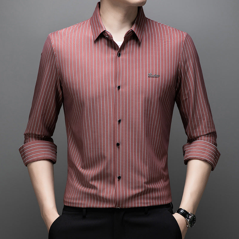 💥👔Men's Classic Wrinkle-Free Striped Shirt
