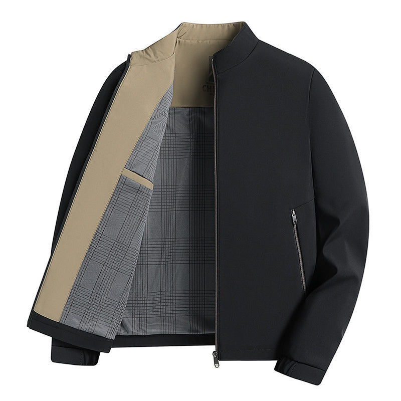 🧥 ✨ Men's Standing Collar Zipper Jacket - Modern Casual Design with Lightweight Warmth for Everyday Style ⚡🛒