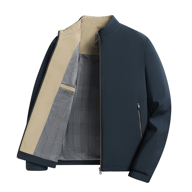 🧥 ✨ Men's Standing Collar Zipper Jacket - Modern Casual Design with Lightweight Warmth for Everyday Style ⚡🛒