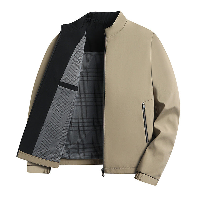 🧥 ✨ Men's Standing Collar Zipper Jacket - Modern Casual Design with Lightweight Warmth for Everyday Style ⚡🛒