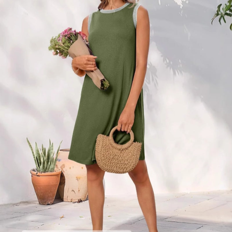 💃Women's Casual Sleeveless Crew Neck Midi Dress