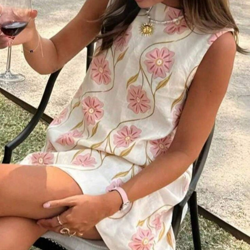 💖Women's Casual Sleeveless Floral Print Dress