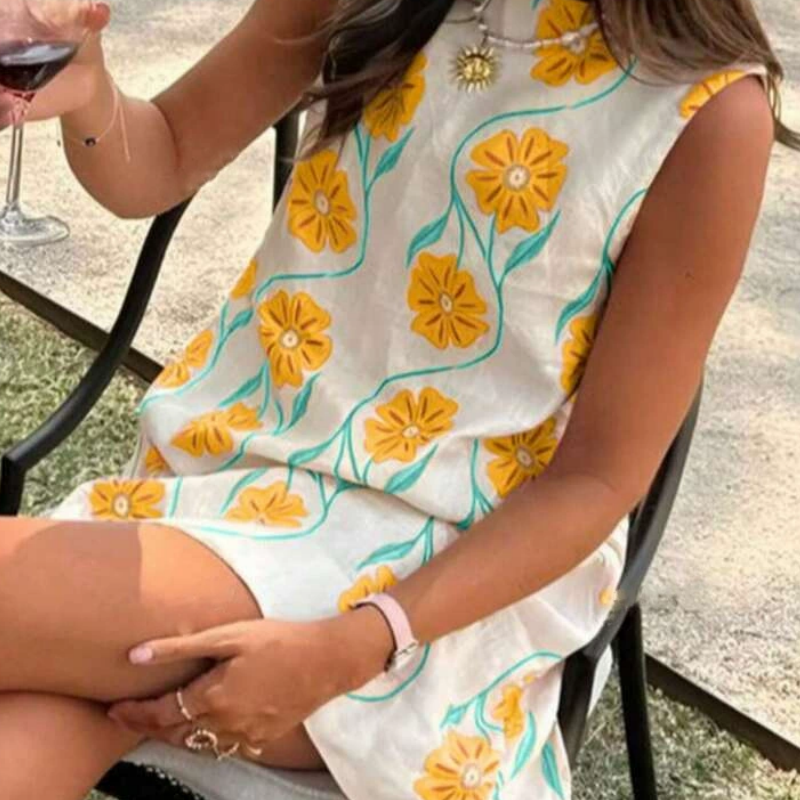 💖Women's Casual Sleeveless Floral Print Dress