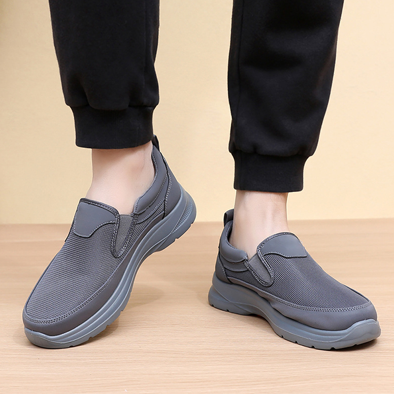👟✨ Men's Orthopedic Breathable Slip-On Sneakers - Arch Support with Memory Foam Insoles for All-Day Comfort 🏃‍♂️💨