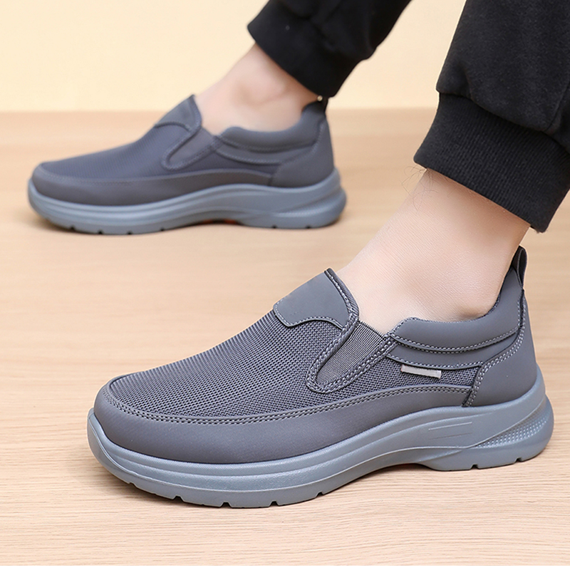👟✨ Men's Orthopedic Breathable Slip-On Sneakers - Arch Support with Memory Foam Insoles for All-Day Comfort 🏃‍♂️💨