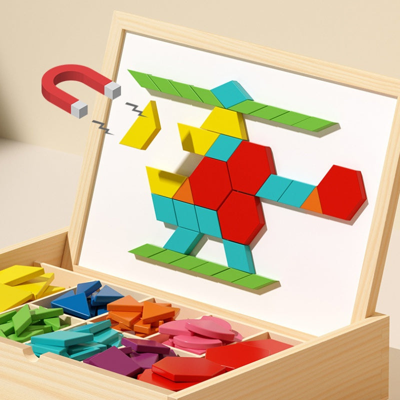 🎁Wooden Magnetic Pattern Block Puzzle Set🧩