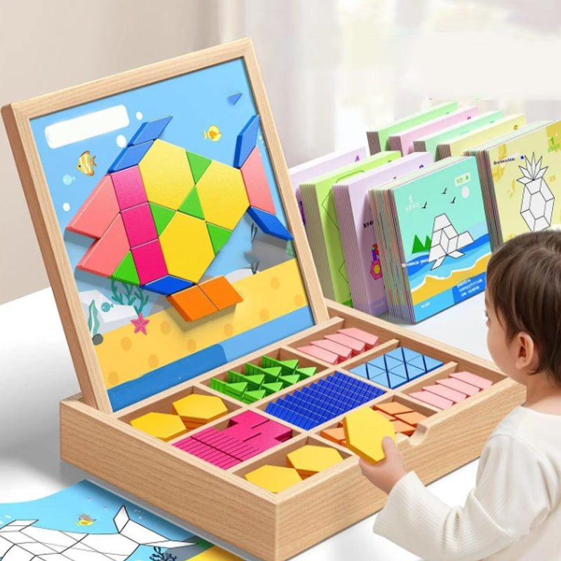 🎁Wooden Magnetic Pattern Block Puzzle Set🧩