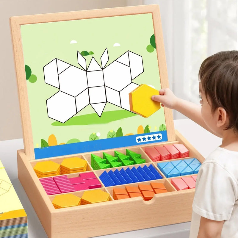 🎁Wooden Magnetic Pattern Block Puzzle Set🧩