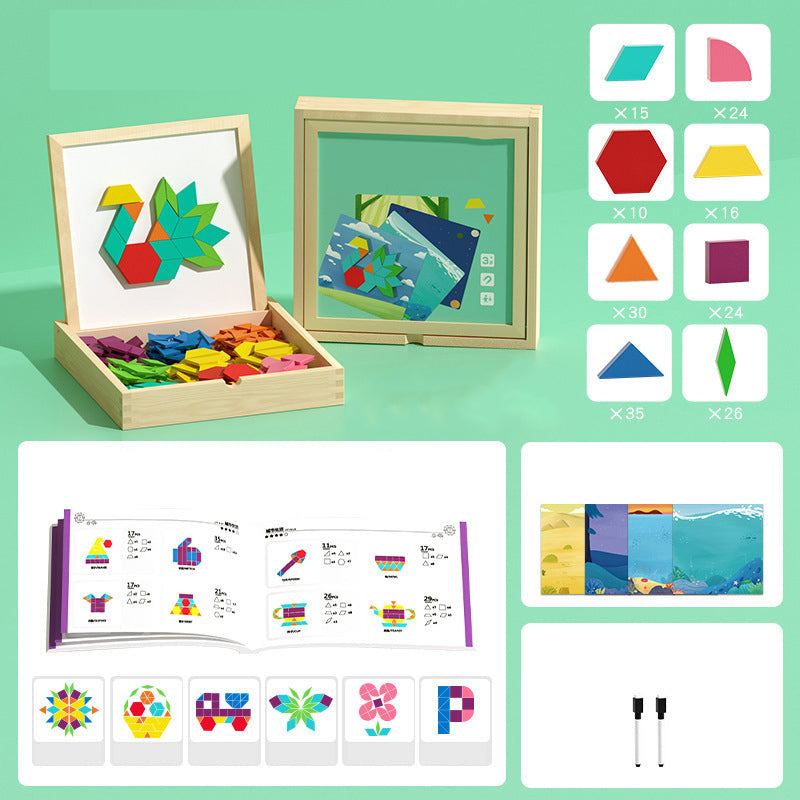 🎁Wooden Magnetic Pattern Block Puzzle Set🧩