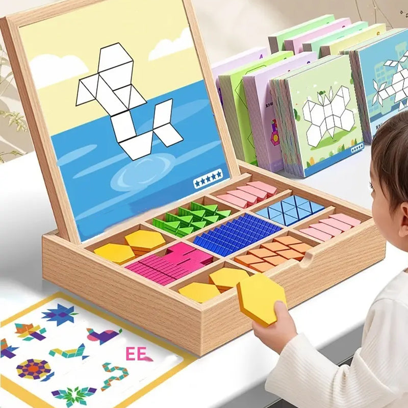 🎁Wooden Magnetic Pattern Block Puzzle Set🧩
