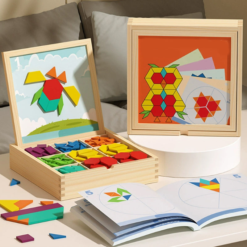 🎁Wooden Magnetic Pattern Block Puzzle Set🧩