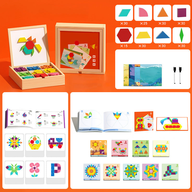 🎁Wooden Magnetic Pattern Block Puzzle Set🧩