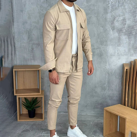 🔥Men’s Minimalist Jacket & Pants 2-Piece Set