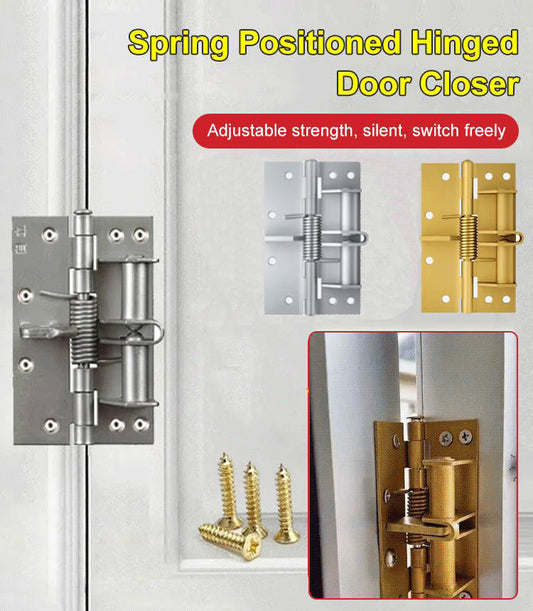 🔥🎉 4 Inch Automatic Spring Hinge – Self-Closing, Adjustable Tension & Easy Install for Doors 🔧🚪📦