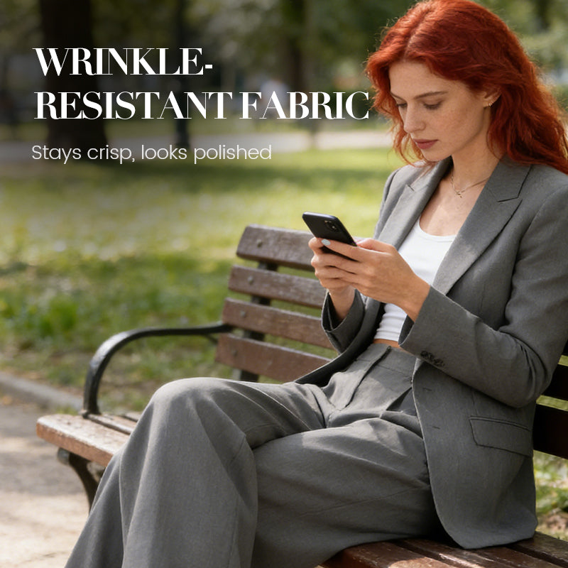 💝Women's High Waisted Straight Leg Work Trousers with Side Pockets -✨Smart & Casual Look for Office and Beyond