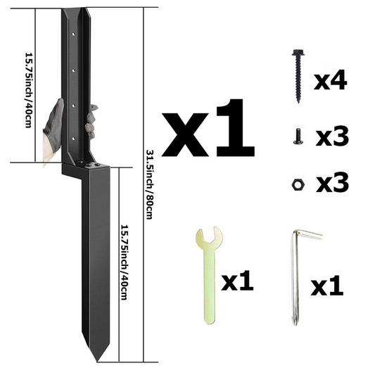 ◼️ Heavy-duty fence post repair kit