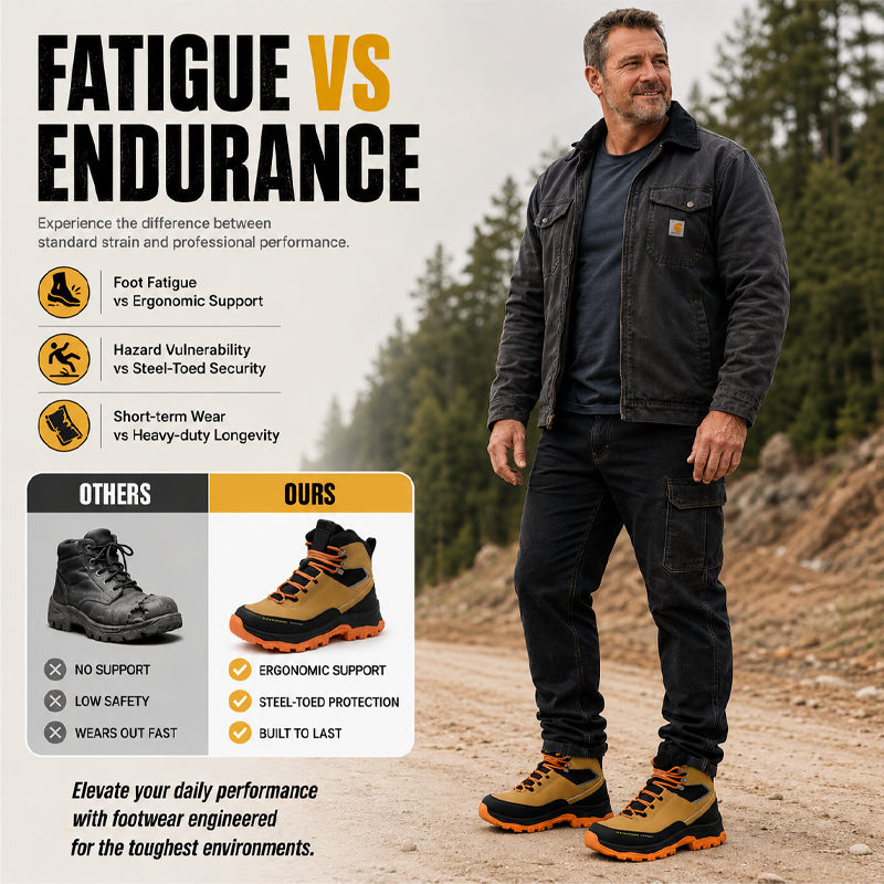 🎉 2026 Sale — Over 27900 Sold!💞 Steel Toe Puncture‑Resistant Safety Shoes‑Protective 🥾